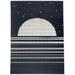 White 60 x 36 x 0.08 in Area Rug - MIDNIGHT MOON NAVY Area Rug By Union Rustic Polyester | 60 H x 36 W x 0.08 D in | Wayfair