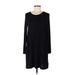 Gap Casual Dress - Mini Scoop Neck Long sleeves: Black Print Dresses - Women's Size Medium