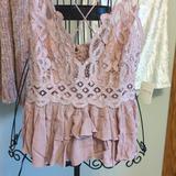 Free People Tops | Free People Adella Dusty Mauve Lace Cami Top | Color: Pink | Size: M