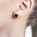 Kate Spade Jewelry | Kate Spade New York Gold Plated Small Square Stud Earrings | Color: Gold/Red | Size: Os