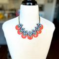 Anthropologie Jewelry | Guc Anthropologie Antique Looking Statement Necklace. Vintage | Color: Blue/Pink | Size: Os