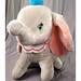 Disney Toys | Dumbo 24 Disney Plush Elephant Stuffy Big Ears Blue Hat Vintage | Color: Gray/Pink | Size: Osg