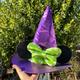 Disney Accessories | Disney Halloween Minnie Mouse Witch Hat With Green Bow. Rare | Color: Green/Purple/White | Size: Os