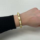 Coach Jewelry | Coach Studded Bangle | Color: Gold/White | Size: Os