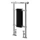 ZAMUNA Traditional Towel Rail with Column Radiator, Victorian Style Vintage Heated Towel Warmer in Chrome Finish 952 x 480 (4 Section, Black)