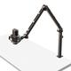 JUSMO LS24 Overhead Camera Arm Desk Mount Stand, Top-Down Views Photography Videography, Heavy Duty Tabletop Overhead Tripod Boom Arm Rig for Camera, Microphone, Phone, Webcam, Lights