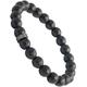 Forge & Foundry 8mm Faceted Matte Black Onyx Beaded Bracelet | Custom Signature Black Stainless Steel Bead | ‘Pindar’ | Refined Hand-Crafted Jewelry, Designed by Jewelers, Forged for Men M