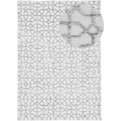 Teppich CARPETFINE "Holly 3", grau, B:160cm H:12mm L:230cm, Polyester, Teppiche, geometrisches Design, Hoch-Tief Struktur, Wohnzimmer Image