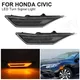 Feux de position latéraux LED ambrés avant pour Honda Civic clignotants à lentille fumée 2016