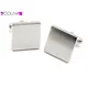 Fashion metal 316L stainless steel fashion square casual cuff links blank for man 2017