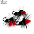MNFT-Leurre rouge parachute noir pour la pêche à la mouche appât Élidéal pour la truite 10 # 10