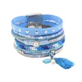 STRATHSPEY – Bracelets en cuir PU pour femmes bijoux en cristal court avec perles magnétiques
