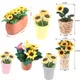 Tournesols artificiels miniatures en argile plante en pot fleur de tournesol pour maison de