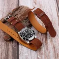 Bracelet de montre en daim marron pour hommes et femmes bracelet de rechange bracelet long