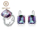 Boucles d'oreilles de BALLET en Quartz mystique arc-en-ciel pour femmes ensemble de bijoux fins de