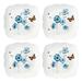 Lenox Butterfly Meadow Square 4Pc Dinner Plates Porcelain China/Ceramic in Blue/Orange | 9.25 W in | Wayfair 894309