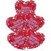 PMU Heart Shaped Valentines Day Balloon 18-inch Mylar (Patterned Hearts) Valentine Party Decoration | 17 D in | Wayfair MB18-102V-214092-5