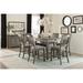 Rosalind Wheeler Bar Height Dining Set Wood/Upholstered in Brown/Gray | 43.25 H x 43.25 W x 63.75 D in | Wayfair 07CE6924F0A545DEA7813BA962F5824E