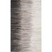 White 96 x 60 x 0.25 in Area Rug - Orren Ellis Alham Abstract Hand Braided Leather Indoor/Outdoor Area Rug in Charcoal/Ivory Leather | Wayfair