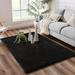 White 60 x 36 x 0.5 in Area Rug - Mercer41 Kacie-Mai Solid Color Machine Made Power Loomed Area Rug in Black | 60 H x 36 W x 0.5 D in | Wayfair