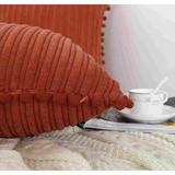 Dakota Fields Breezy Cotton Blend Throw Square Pillow Cover Cotton Blend in Orange | 18 H x 18 W x 2 D in | Wayfair
