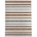 Brown/Pink 120 x 96 x 0.08 in Area Rug - PAINTED STRIPES TERRACOTTA Kitchen Mat By Ebern Designs Polyester | 120 H x 96 W x 0.08 D in | Wayfair