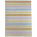 Blue/Orange 144 x 108 x 0.08 in Area Rug - PAINTED STRIPES GOLD Kitchen Mat By Ebern Designs Polyester | 144 H x 108 W x 0.08 D in | Wayfair