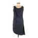 Vero Moda Casual Dress - Shift Scoop Neck Sleeveless: Gray Print Dresses - Women's Size Medium