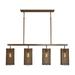 Hammerton Studio Uptown Mesh 43 Inch 4 Light Linear Suspension Light - PLB0019-43-FB-0-001-E2