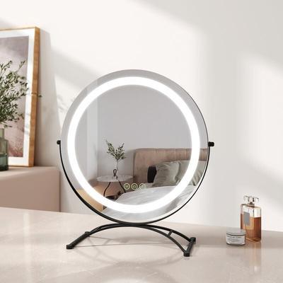 Emke - Schminkspiegel mit Beleuchtung Runder led Kosmetikspiegel Drehbar Make-up Spiegel mit Image