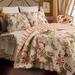 Luxurious Crimson Clover Floral Cotton Quilt Sets - Full-Queen, Twin, King Sizes