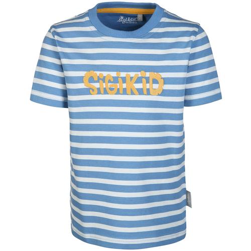 Sigikid - T-Shirt Sigikid Gestreift In Blau/Weiß, Gr.128