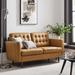 Exalt Tufted Leather Loveseat