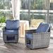 OVIOS 2-piece Patio Pet-Friendly Chair Set Wicker Multi-function Furniture
