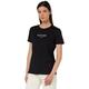 Tommy Hilfiger Damen T-Shirt Hilfiger C-NK Reg Tee mit Rundhalsausschnitt, Schwarz (Schwarz), XS [Amazon Exclusive]