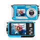 Ausyst Electronics Gift Waterproof Camera Underwater Cameras For Snorkeling Full HD 2.7K 48MP Video Recorder Selfie Dual Screens 10FT 16X Digital Zoom Waterproof Digital Camera Clearance