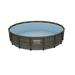 Bestway Power Steel 14 x 42 Round Above Ground Outdoor Swimming Pool Set