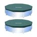 Intex 15 Foot Round Frame Easy Set Above Ground Swimming Pool Cover (2 Pack)