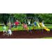 XDP Recreation Rising Sun Metal Swing Set with See Saw Glider Stand N Surf Swing Deluxe Trapeze Fun Glider and Wave Slide