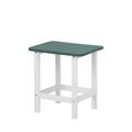 Aoodor Outdoor Side Table Square Adirondack Patio End Table for Patio Pool Porch-Green
