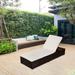 SalonMore Outdoor Wicker Chaise Lounge With Cushion Patio Recling Chair Rattan Sunbed for Poolside w/ Thick Cushion Brown