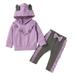 ASEIDFNSA Baby Girl Summer Sets Girls Outfits Size 14 Toddler Baby Girls Boys Outfits Cute Ear Long Sleeves Hoodie Sweatshirt Tos Pants 2Pcs Clothes Set