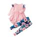 ASEIDFNSA Toddler Girl Tops Baby Girl Outfit Set Toddler Kids Baby Flower Pants Set Long Sleeve Ruffle T Shirt Dress Floral Pants Leggings Girl S Outfit Set 2Pcs