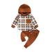 Sunisery Toddler Baby Boy Clothes Long Sleeve Hoodies Sweatshirt Tops Drawstring Pants with Pockets Fall Winter Outfits Sets
