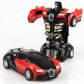 SNNROO Trading Robot Car Transforming Robot Toys 2 in 1 Button Deformation Vehicle Robot Car for 4 5 6 7 8 Toddler Infant Kids Boys Girls