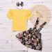 3PCS Newborn Baby Girls Tops Romper+Floral Dress Jumpsuit Headband Outfits Set Clothes