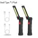 FungLam 2 Packs LED Rechargeable Work Light Flashlights 360Â°Rotate 5 Modes for Car Repair Grill and Outdoor