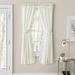 Ellis Home Classic Narrow Ruffle 2-Piece Natural Color Rod Pocket Curtain Panel 80 X 72