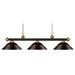 Z-Lite-Riviera - Three Light Island/Billiard Stepped Bronze Glass