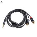 Audio Cable Gold-plated HiFi Sound 100cm/180cm/300cm 3.5mm to 2RCA Y Splitter AUX Adapter Cord for Amplifier A